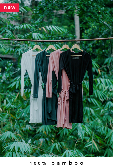 100% bambus kimono + lounge pants kombination damen (sonderanfertigung in Bali + naturfarbstoff) -15% OFF